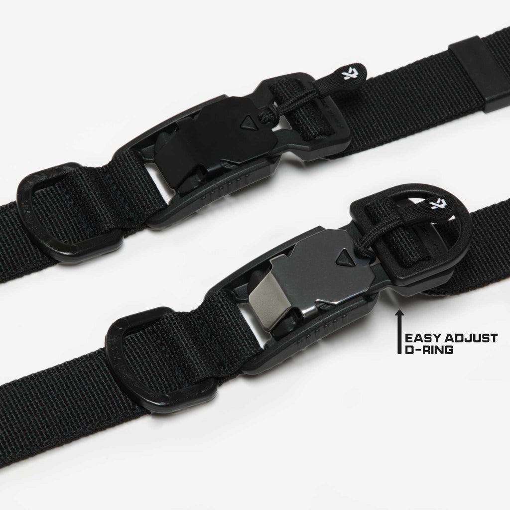 Black Fidlock V-Buckle Magnetic 1" Belt Easy Adjust - Kreation_Laboratories