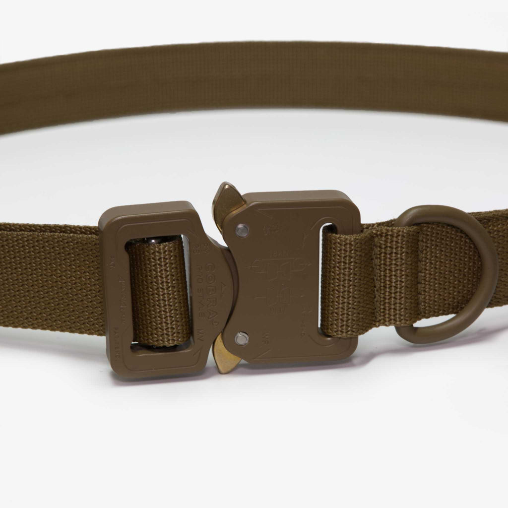 Coyote Brown COBRA 1" Buckle Techwear Belt Metal D-Ring Close - Kreation Laboratories
