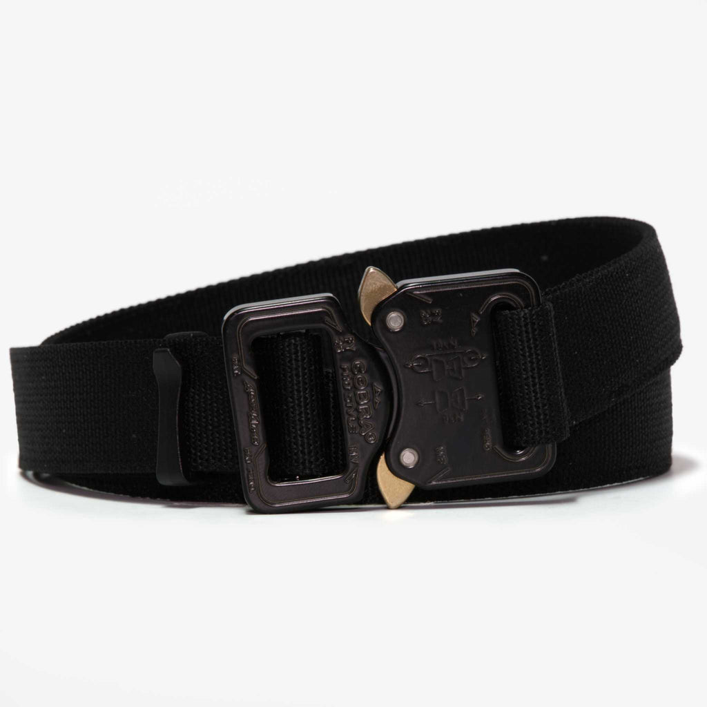 Shiny Black COBRA 1" Buckle Techwear Belt - Kreation Laboratories
